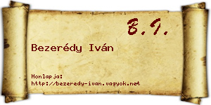 Bezerédy Iván névjegykártya