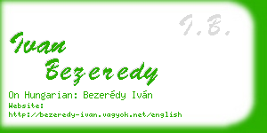 ivan bezeredy business card